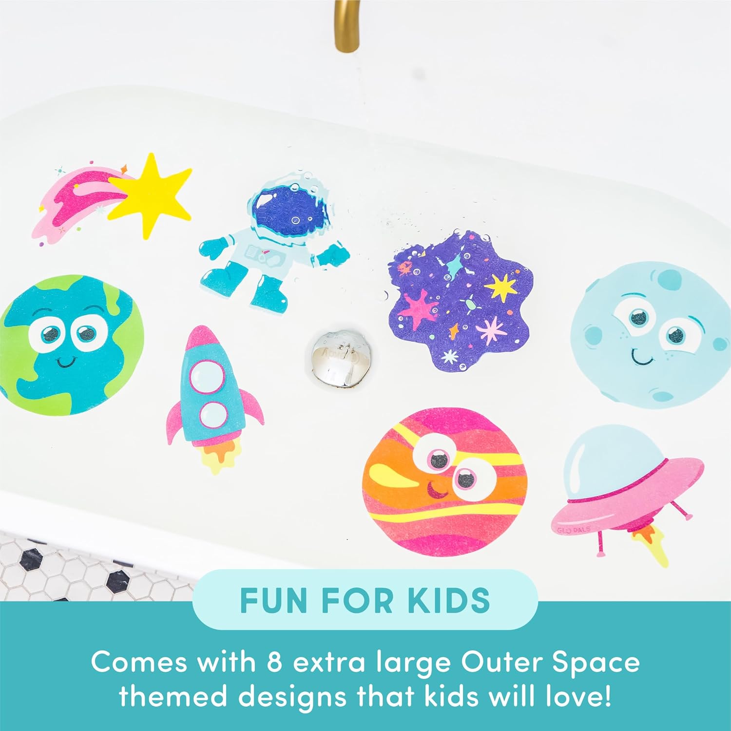 Glo Pals Galaxy Grips – Water-Activated Light-Up Sensory Grips for Bath Play