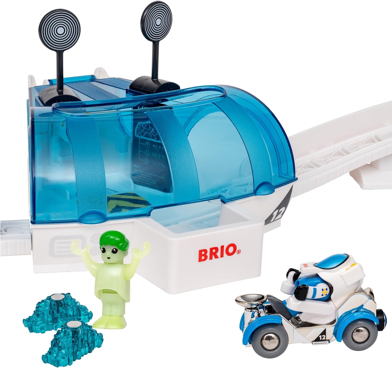 BRIO World Space Station Wooden Train Set – Large Railway Playset (Ages 3+)
