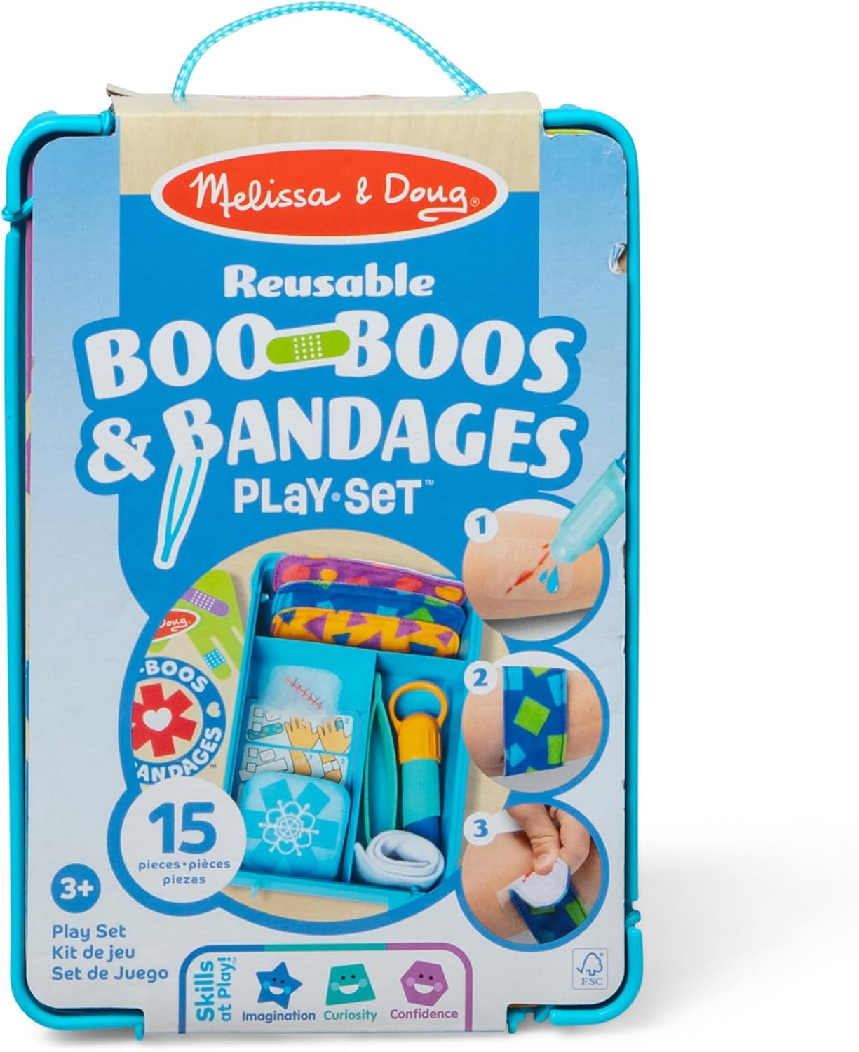 Melissa & Doug Boo-Boos & Bandages Reusable First Aid Pretend Play Set