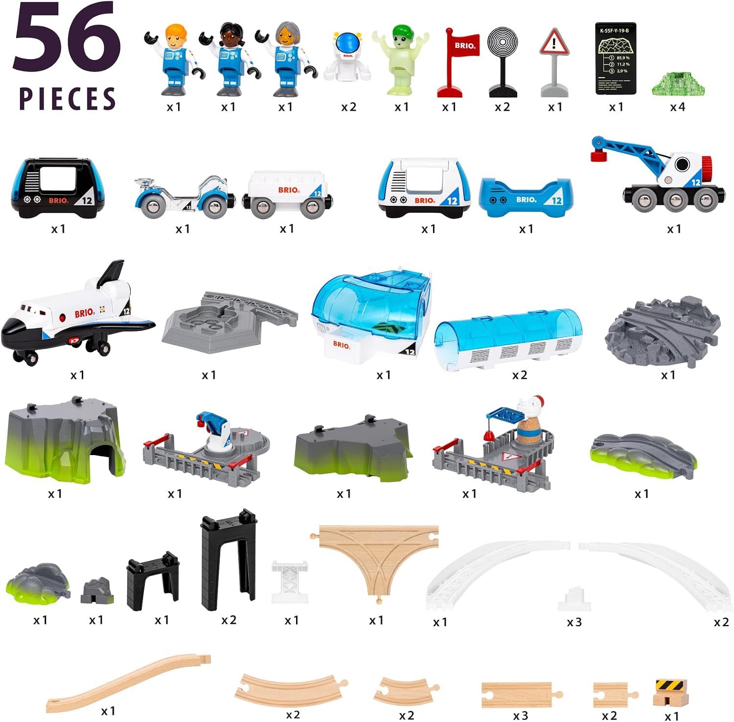 BRIO World Space Deluxe Wooden Train Set – Ultimate Railway Playset (Ages 3+)