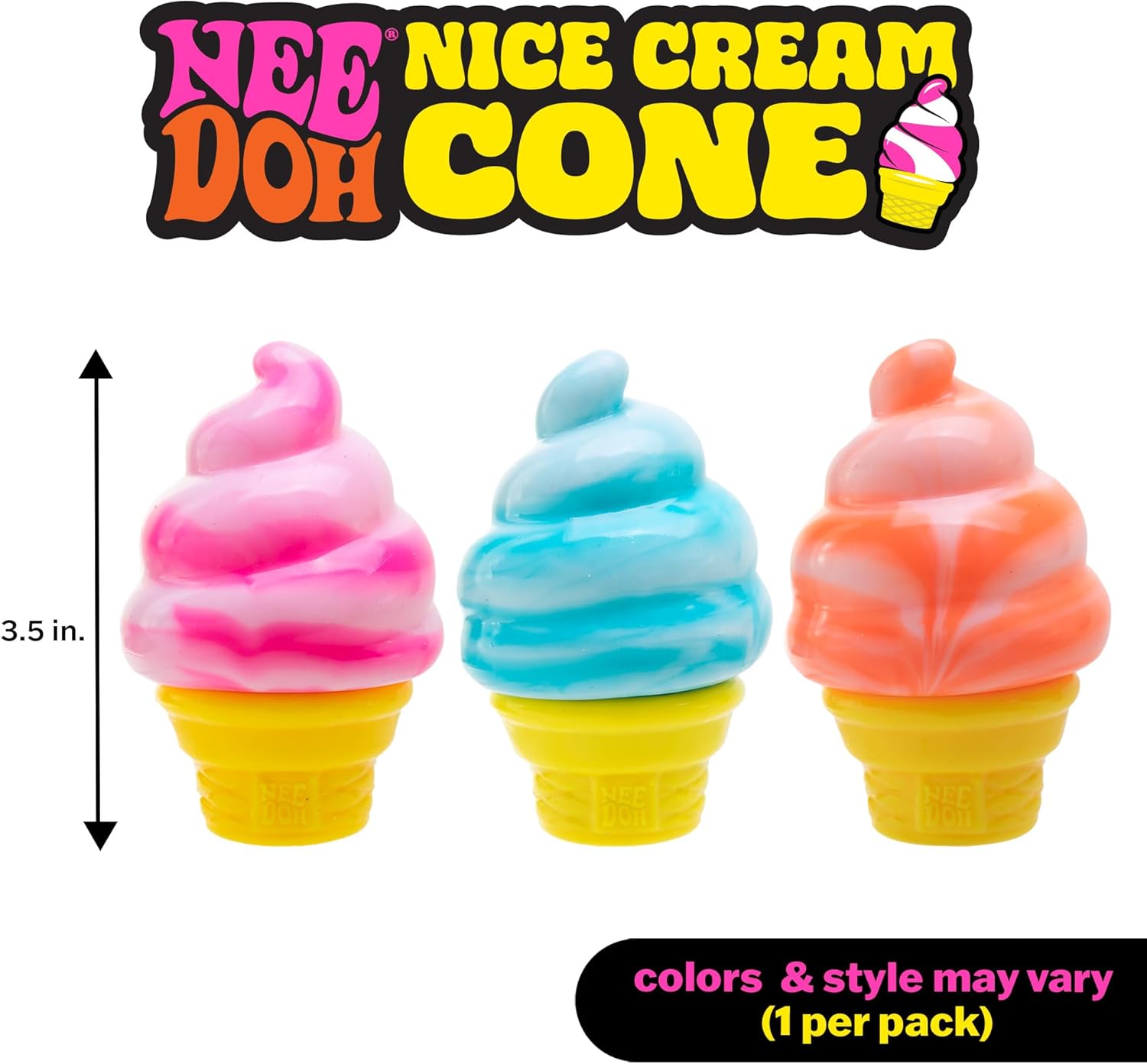 Nee-Doh Nice Cream Cone – Squishy Ice Cream Sensory Toy
