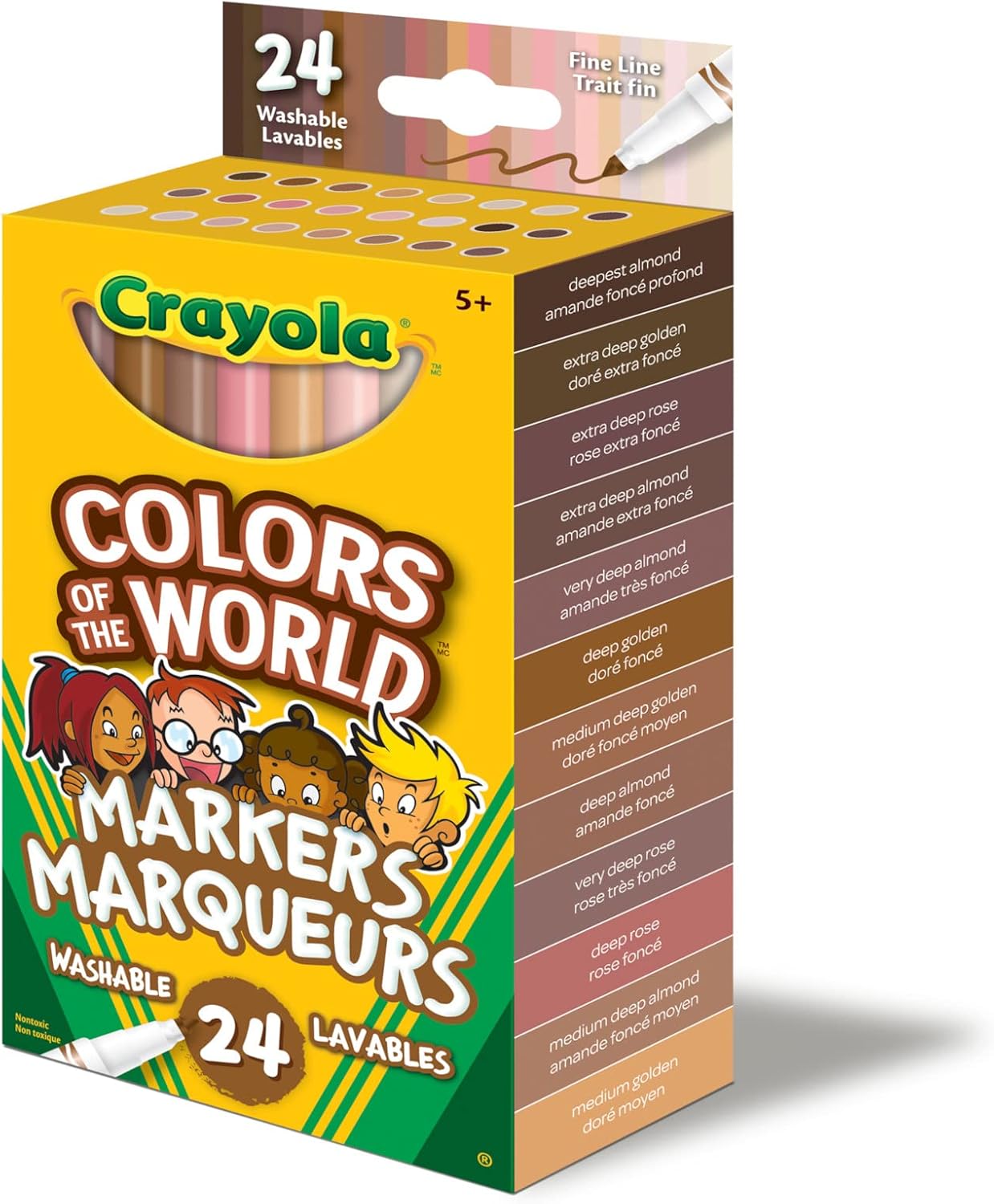 Crayola Colours of the World Markers - Fine Line 24-pack