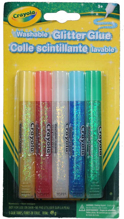 Crayola Washable Bold Glitter Glue - 5 pack