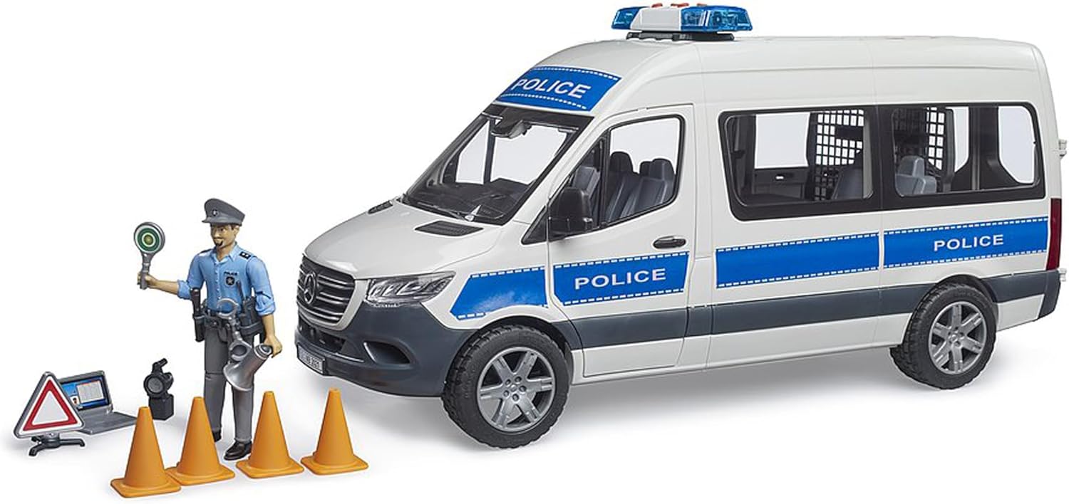 Bruder MB Sprinter Police Emergency Vehicle with Light & Sound Module (02683)