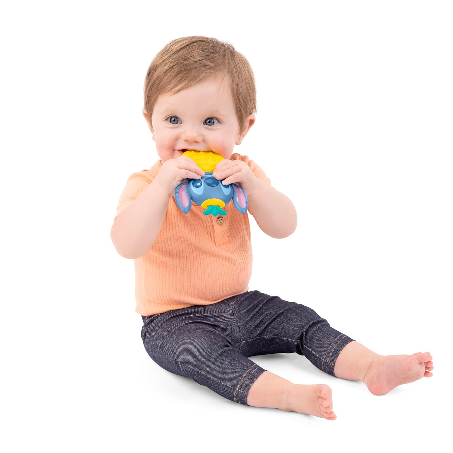 Bright Starts Disney Stitch Pineapple Rattle Toy & Teether