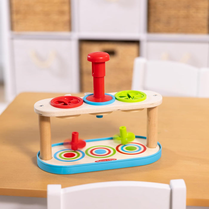 Melissa & Doug Match & Push Spinning Tops