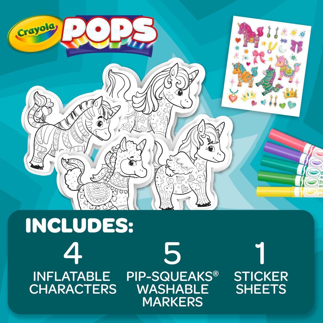 Crayola Pops 3D Activity Set Inflatable Characters - Unicorn