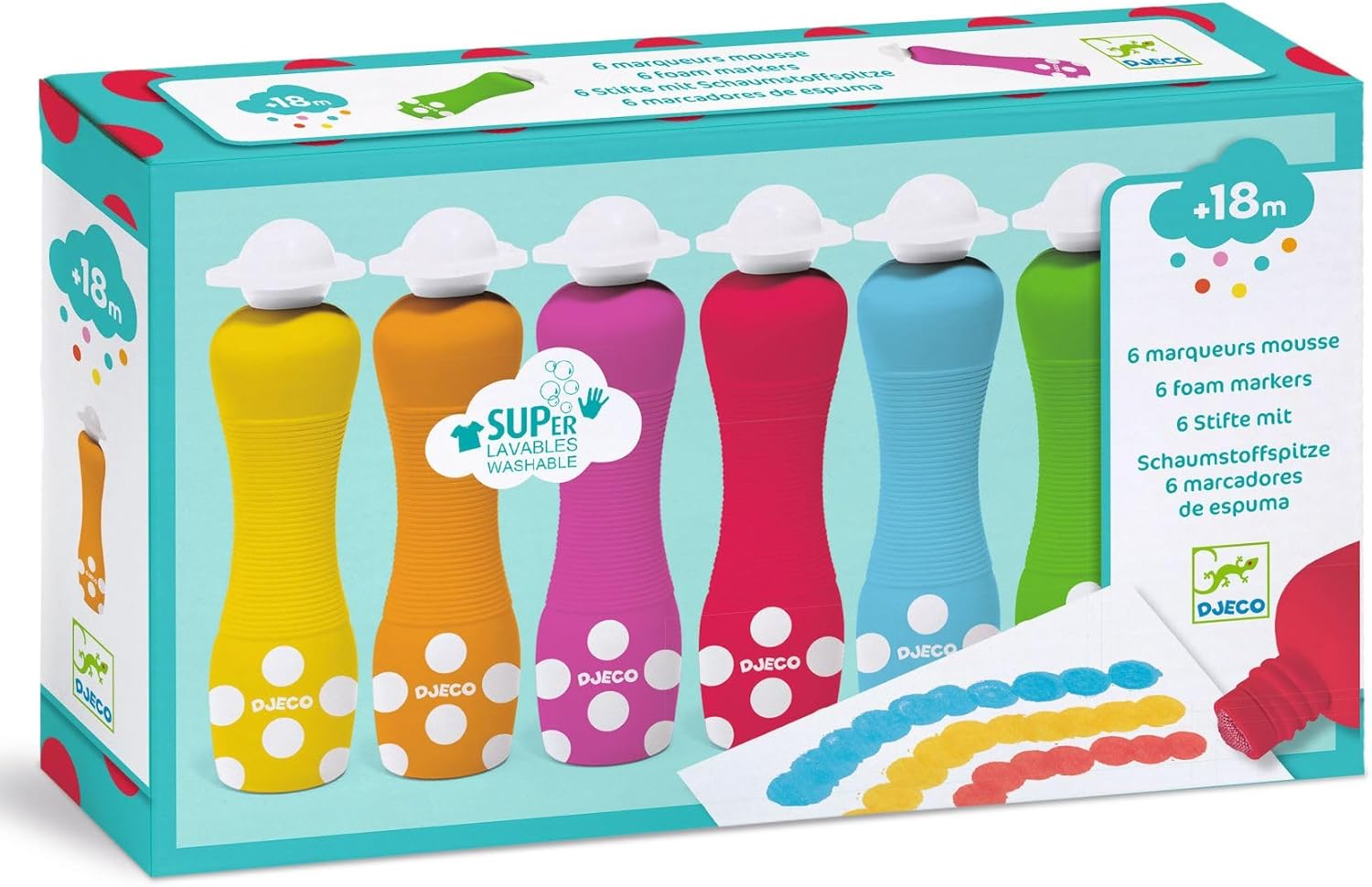 Djeco 6 Foam Markers