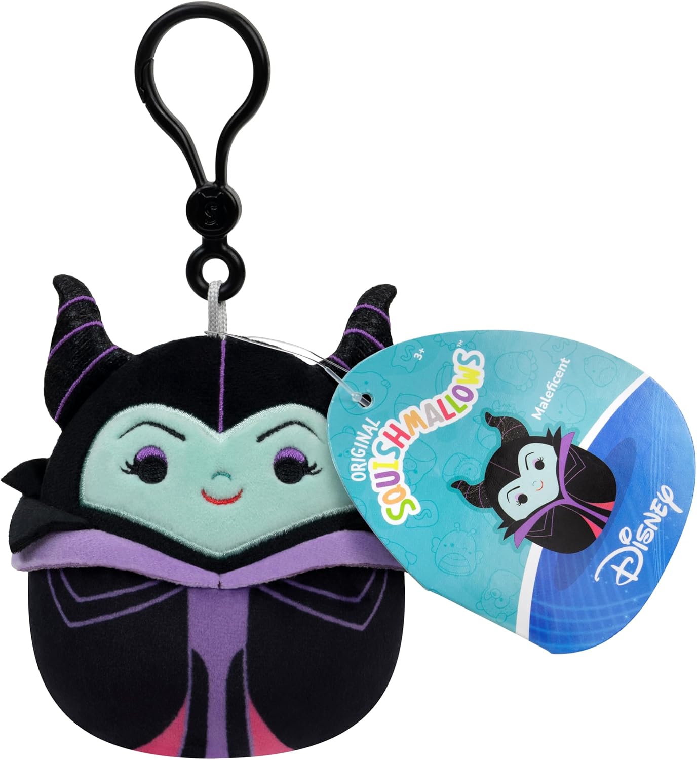 Squishmallows 3.5" Disney Clip - Maleficent
