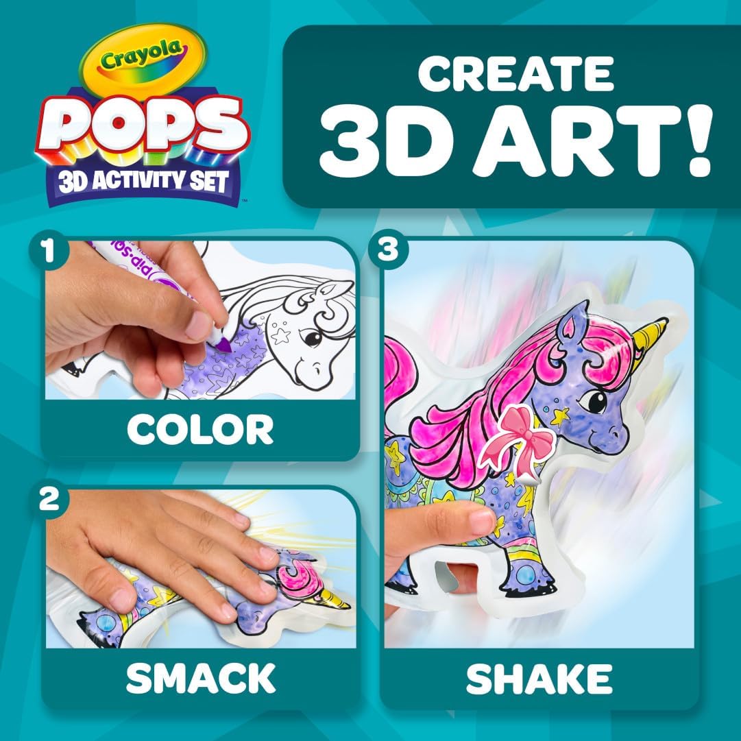 Crayola Pops 3D Activity Set Inflatable Characters - Unicorn