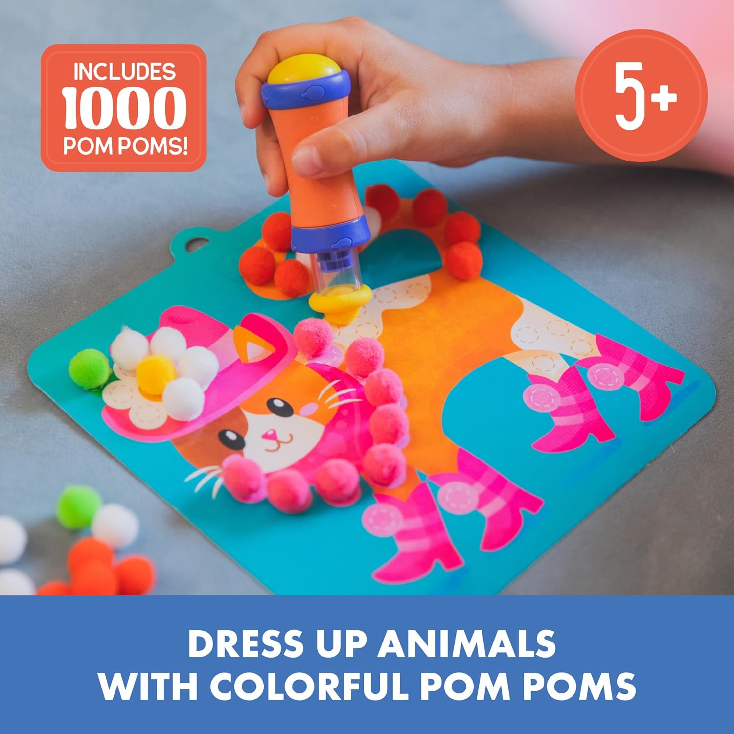 Educational Insights Pom Pom Kit: Animal Dress Up