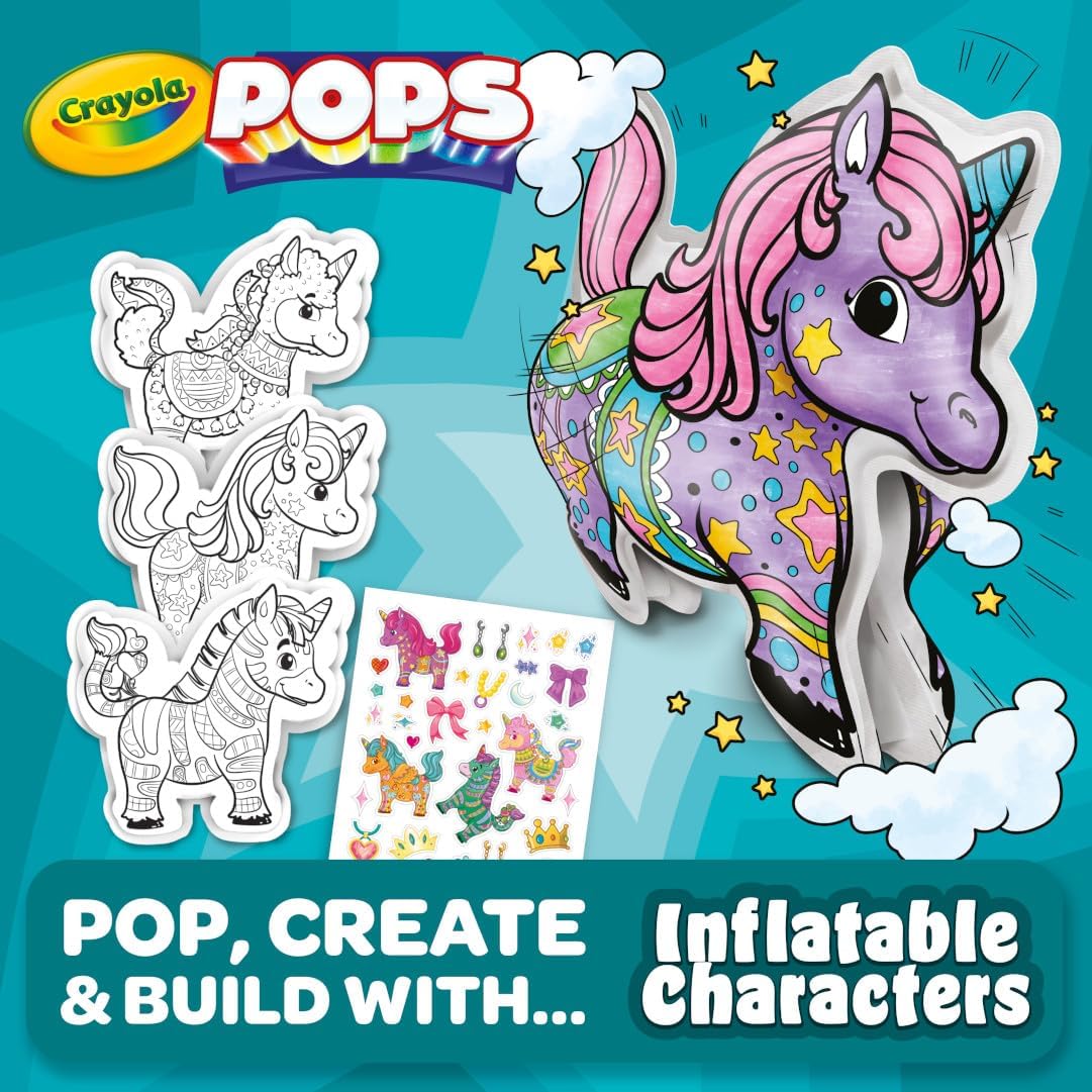 Crayola Pops 3D Activity Set Inflatable Characters - Unicorn