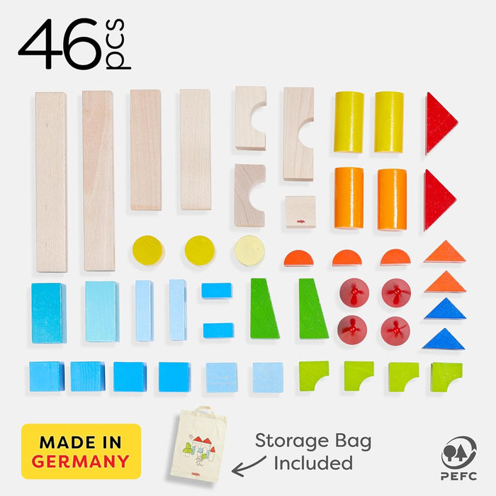 Colored Building Blocks 46 Pc Set