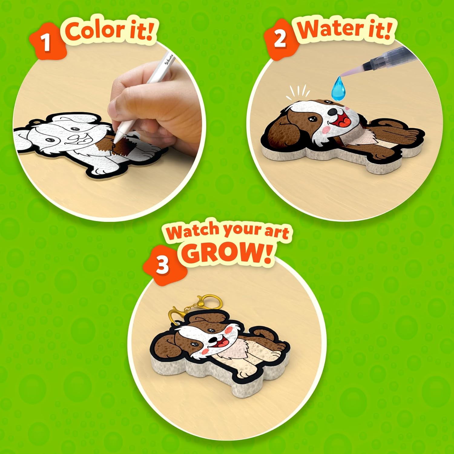 Skillmatics Aqua Puffs: Animals – Water-Activated Colour & Craft Activity