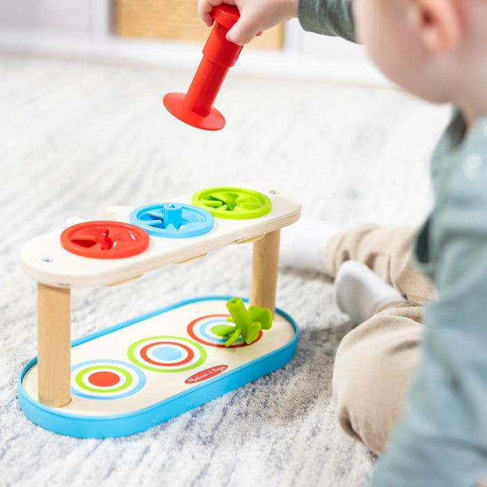 Melissa & Doug Match & Push Spinning Tops