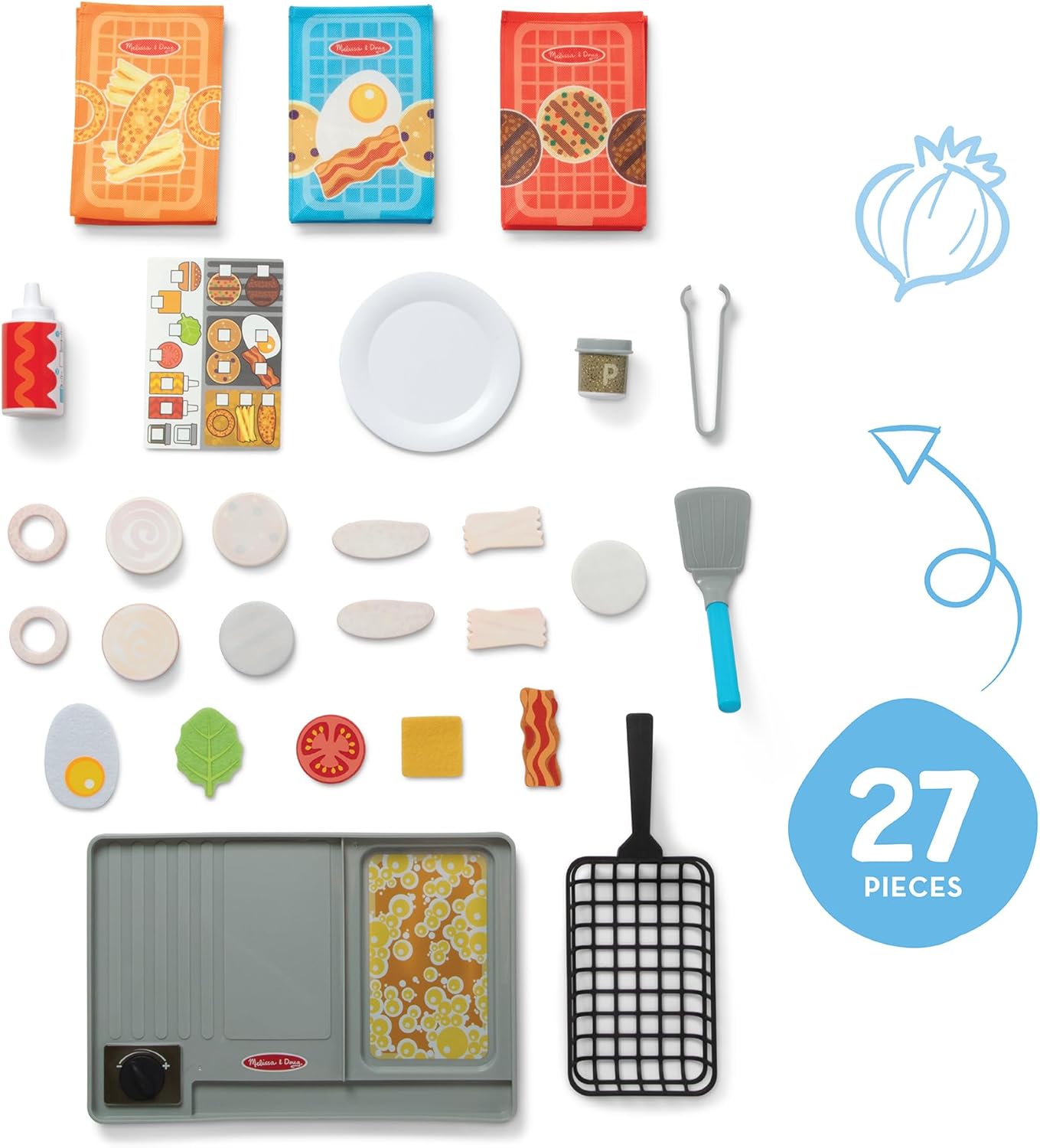 Melissa and Doug Flip Fry Grill Play Set