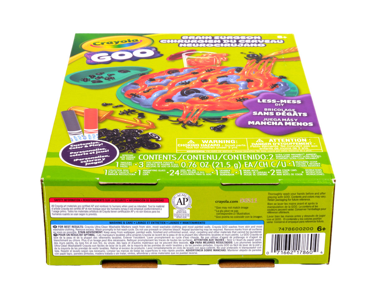 Crayola Goo Brain Surgeon – DIY Mess-Free Slime Brain Dissection Activity (Ages 6+)