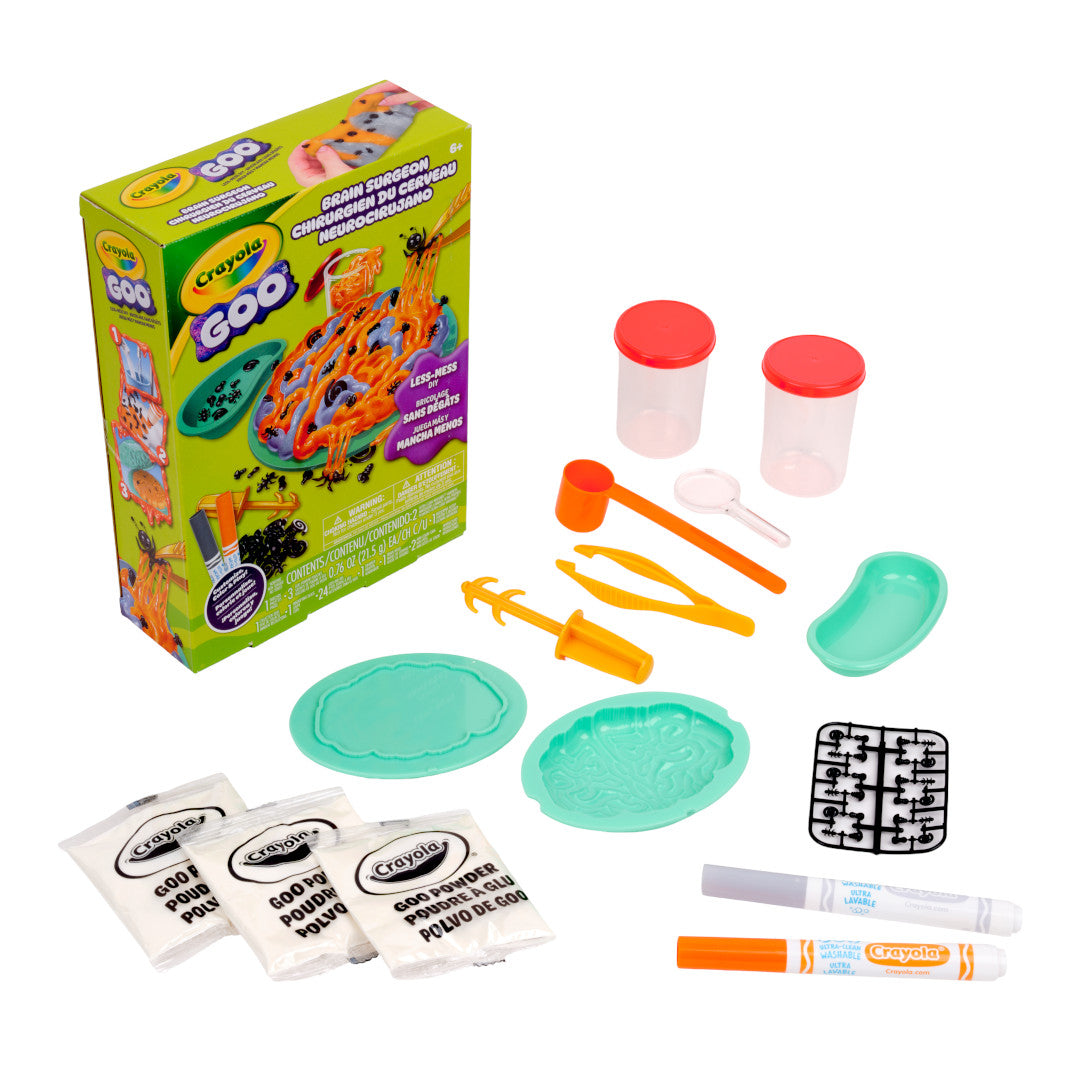 Crayola Goo Brain Surgeon – DIY Mess-Free Slime Brain Dissection Activity (Ages 6+)