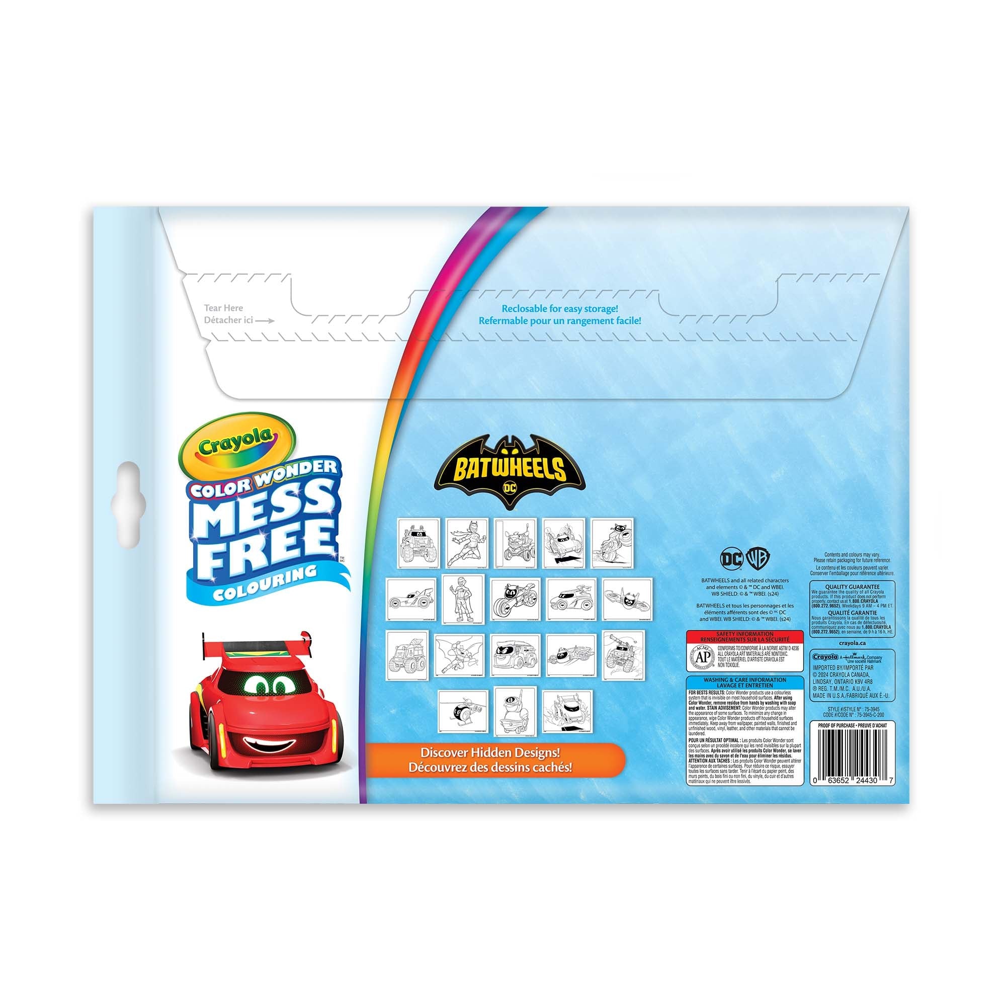 Crayola Colour Wonder Colouring Pages and Mini Marker Sets - Batwheels