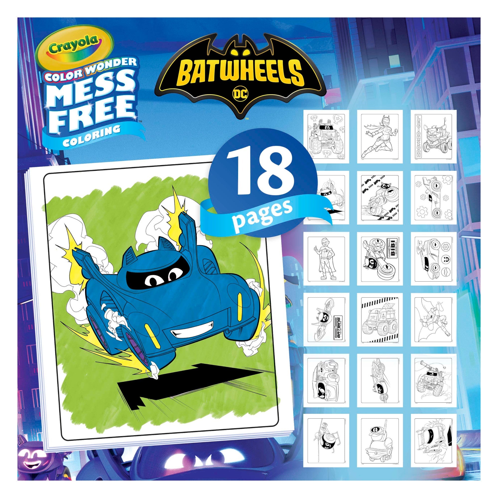 Crayola Colour Wonder Colouring Pages and Mini Marker Sets - Batwheels