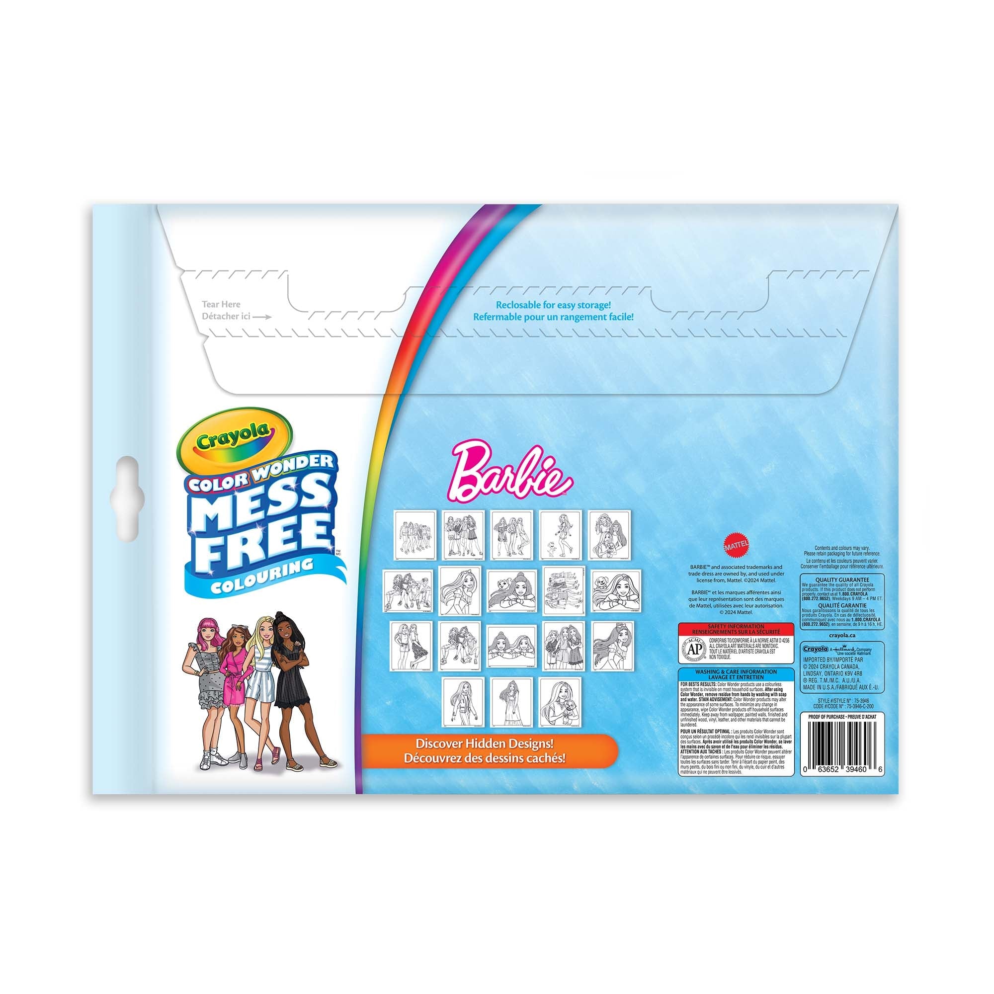 Crayola Colour Wonder Colouring Pages and Mini Marker Sets - Barbie