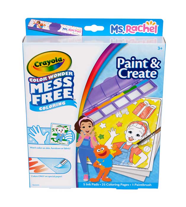 Crayola Color Wonder Paint & Create Ms. Rachel – Mess-Free Washable Paint Activity Set for Toddlers (Ages 1+)