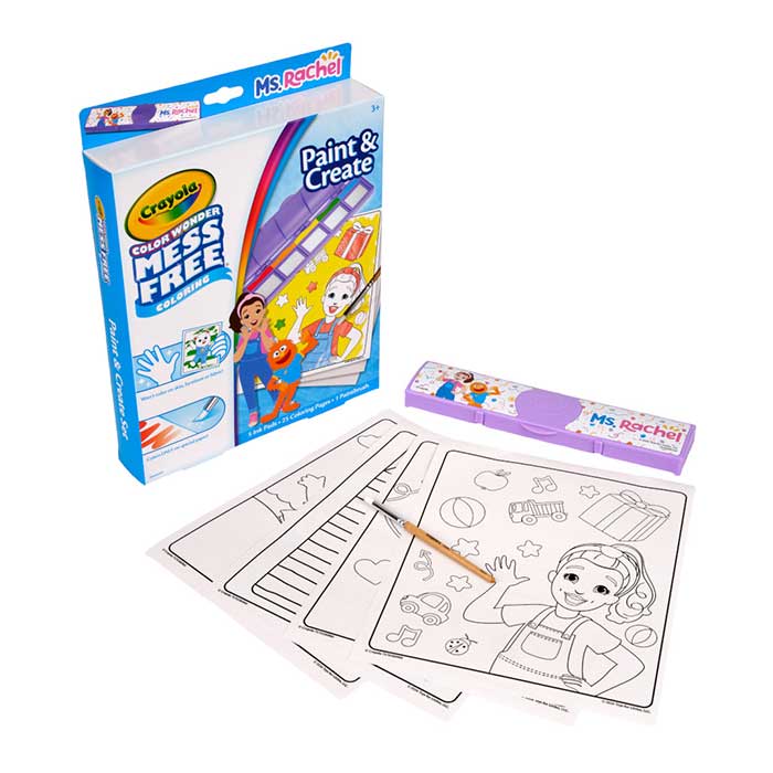 Crayola Color Wonder Paint & Create Ms. Rachel – Mess-Free Washable Paint Activity Set for Toddlers (Ages 1+)