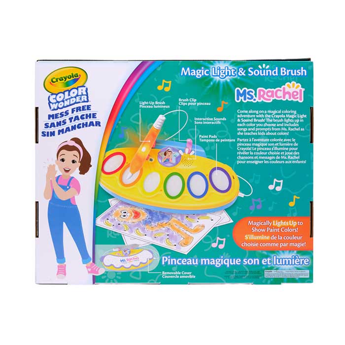 Crayola Color Wonder Magic Light Brush with Sound – Ms. Rachel Audio Storytelling Mess-Free Art Set (Ages 1+)