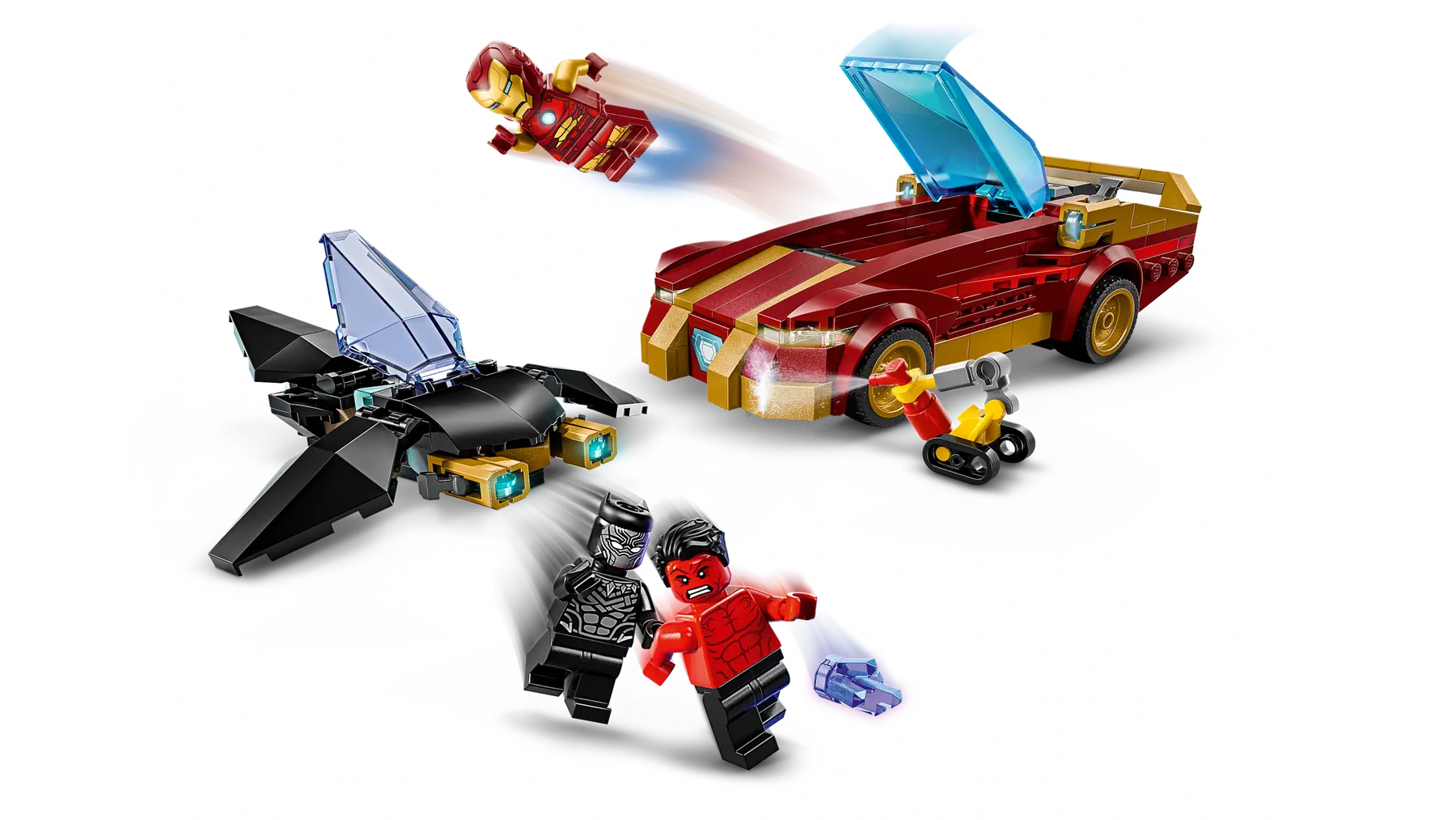 Lego Iron Man Car & Black Panther..  (76310)