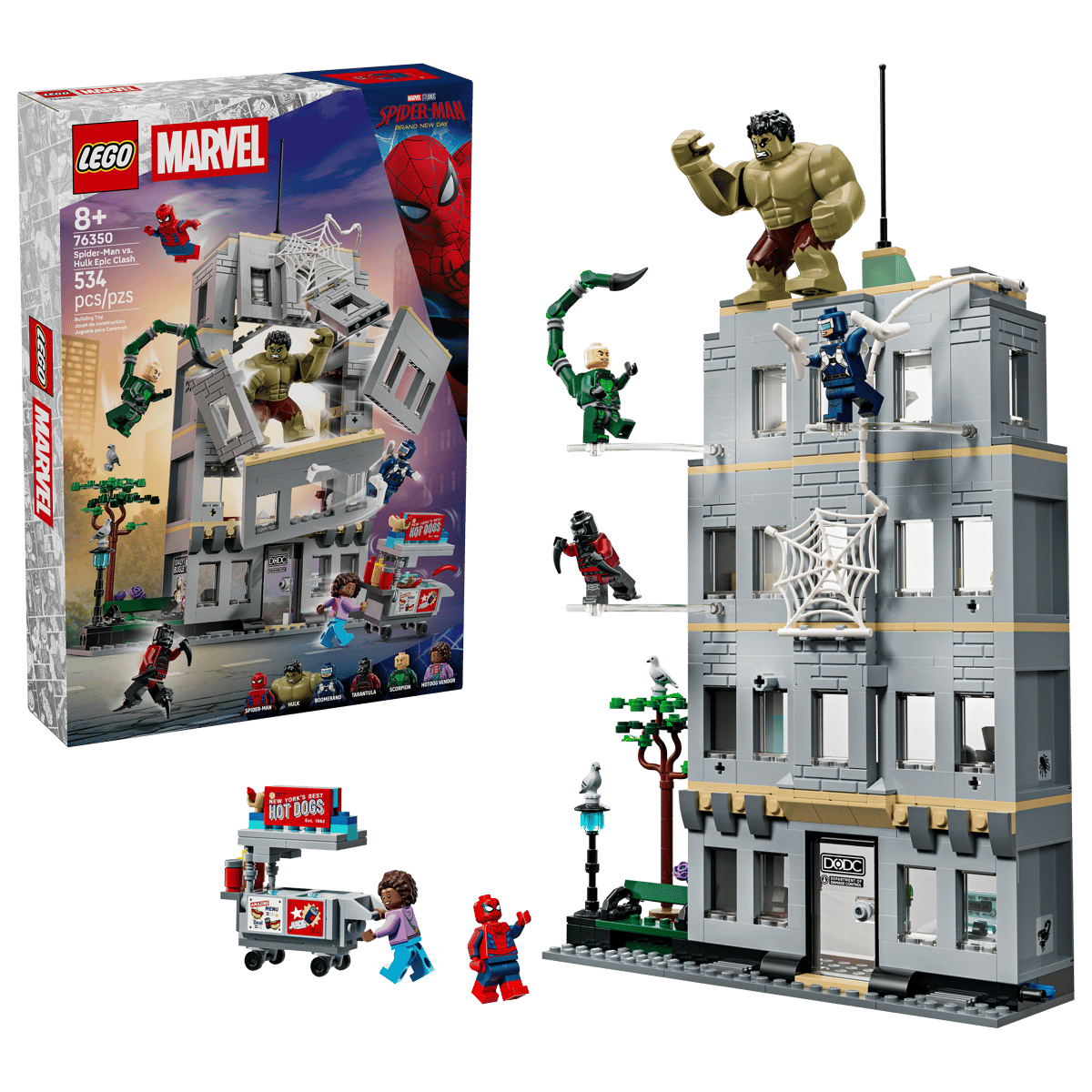 LEGO Marvel Spider-Man vs. Hulk Epic Clash (76350) – Action Battle Building Set