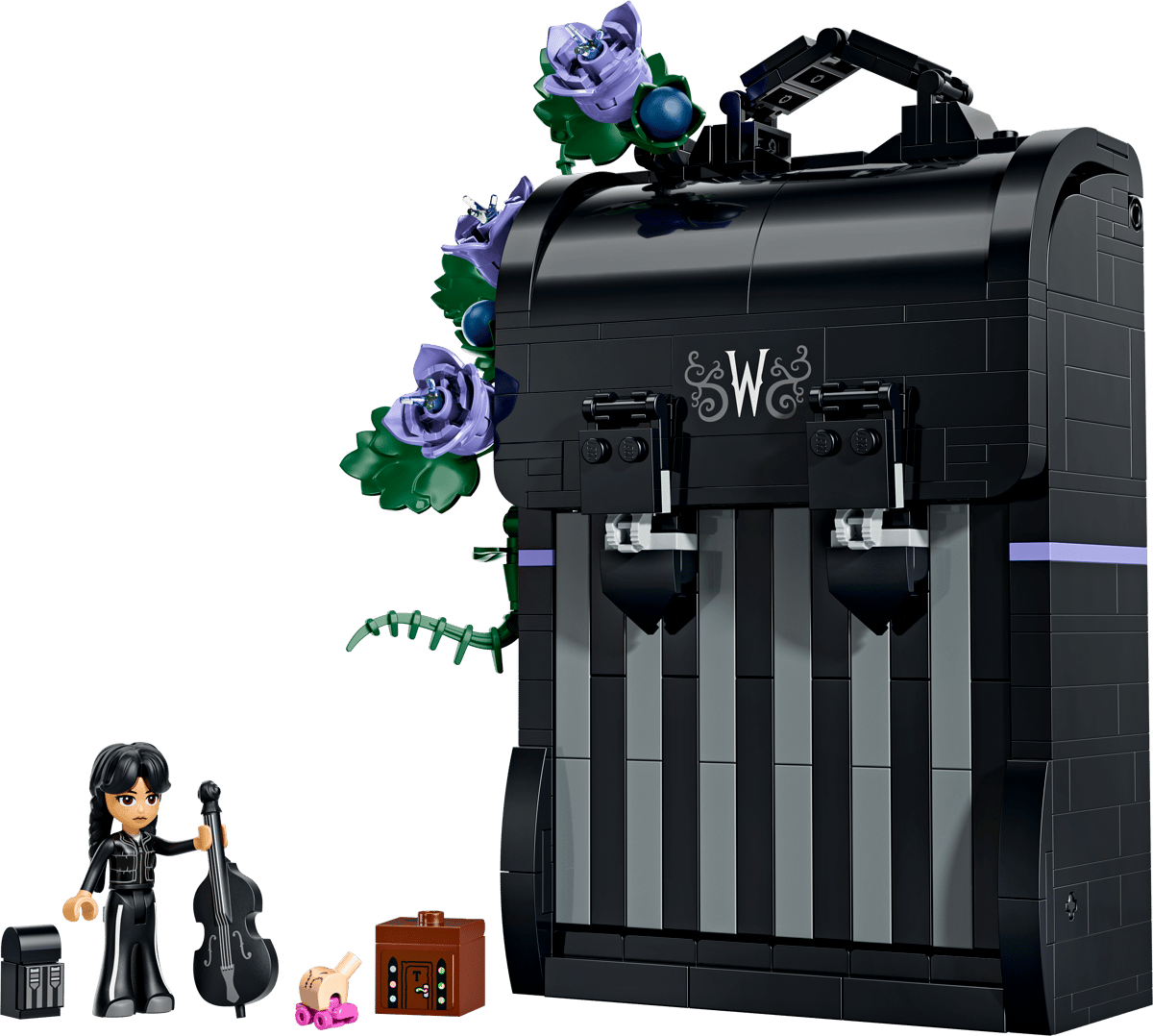 LEGO Wednesday Backpack – Hidden Dorm Room Interior Building Set with Wednesday Minidoll (Ages 9+, 401 Pieces) (76787)