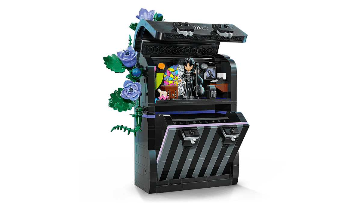 LEGO Wednesday Backpack – Hidden Dorm Room Interior Building Set with Wednesday Minidoll (Ages 9+, 401 Pieces) (76787)