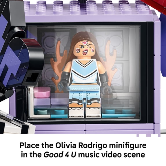 LEGO Editions Olivia Rodrigo's Dual Guitar – 1,228-Piece Split Acoustic & Electric Guitar with Hidden Stage Scenes (Ages 14+) [43031]