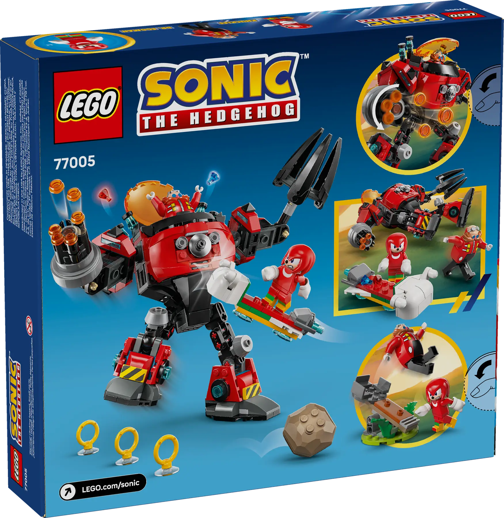 Lego Knuckles vs. Dr. Eggman Egg Crusher Mech (77005)