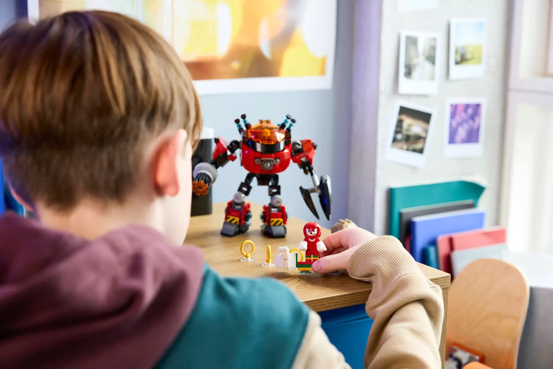 Lego Knuckles vs. Dr. Eggman Egg Crusher Mech (77005)