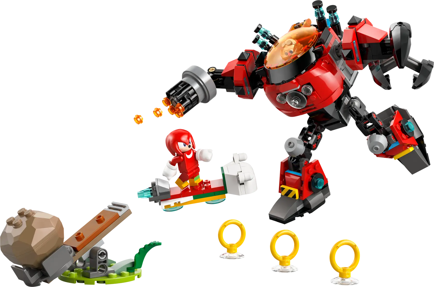 Lego Knuckles vs. Dr. Eggman Egg Crusher Mech (77005)