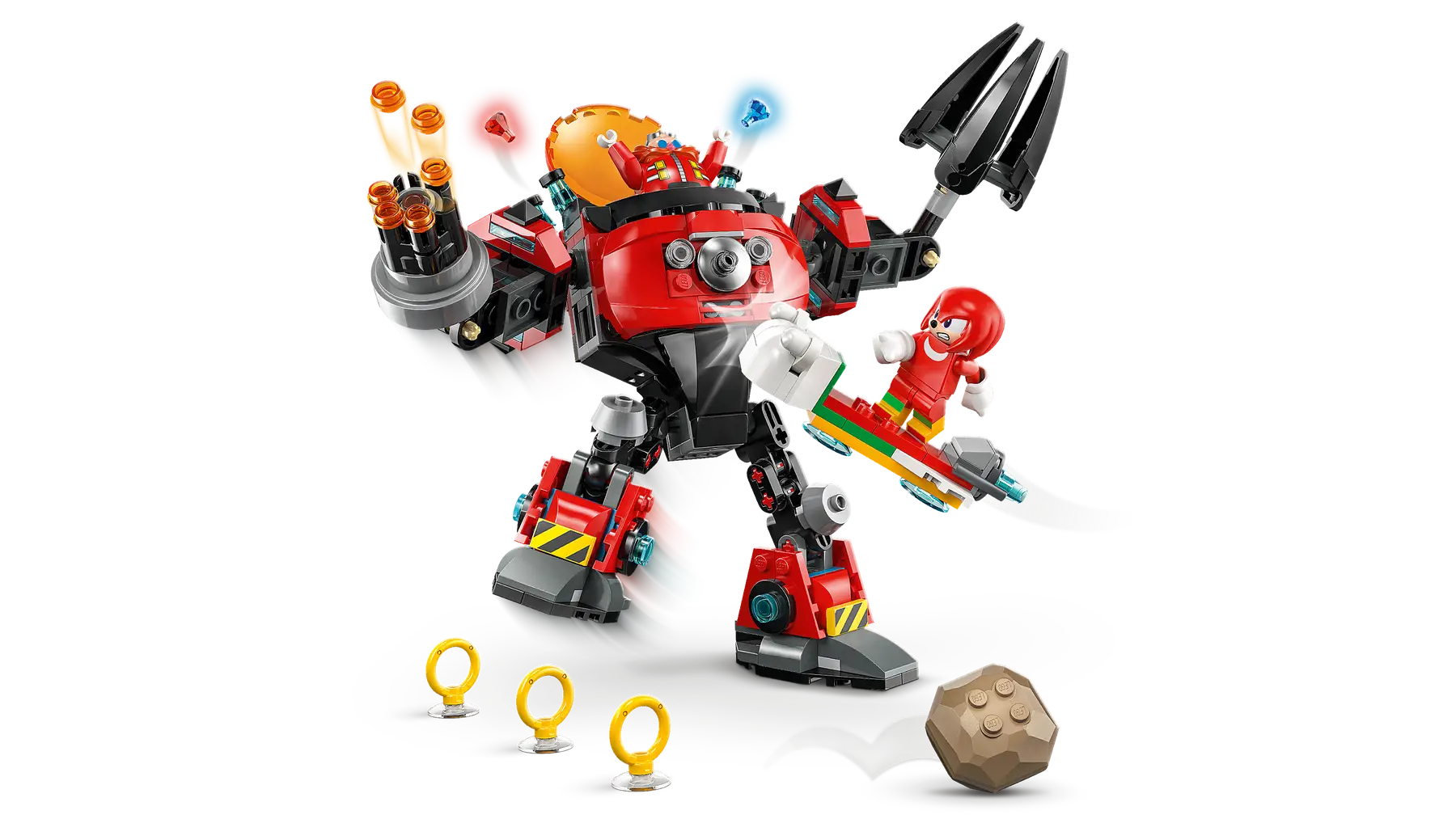 Lego Knuckles vs. Dr. Eggman Egg Crusher Mech (77005)