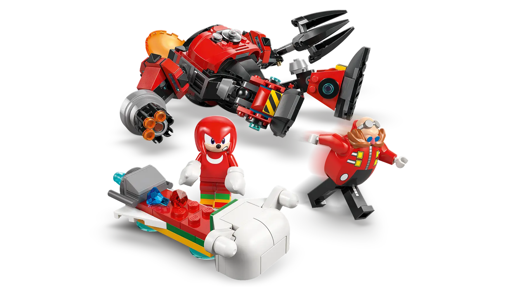 Lego Knuckles vs. Dr. Eggman Egg Crusher Mech (77005)