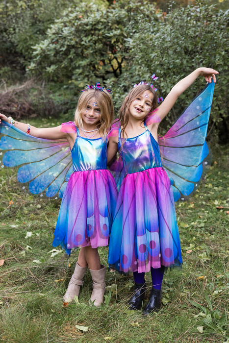 Great Pretenders Butterfly Twirl Dress & Wings, Blue/Purple, Size 5-6
