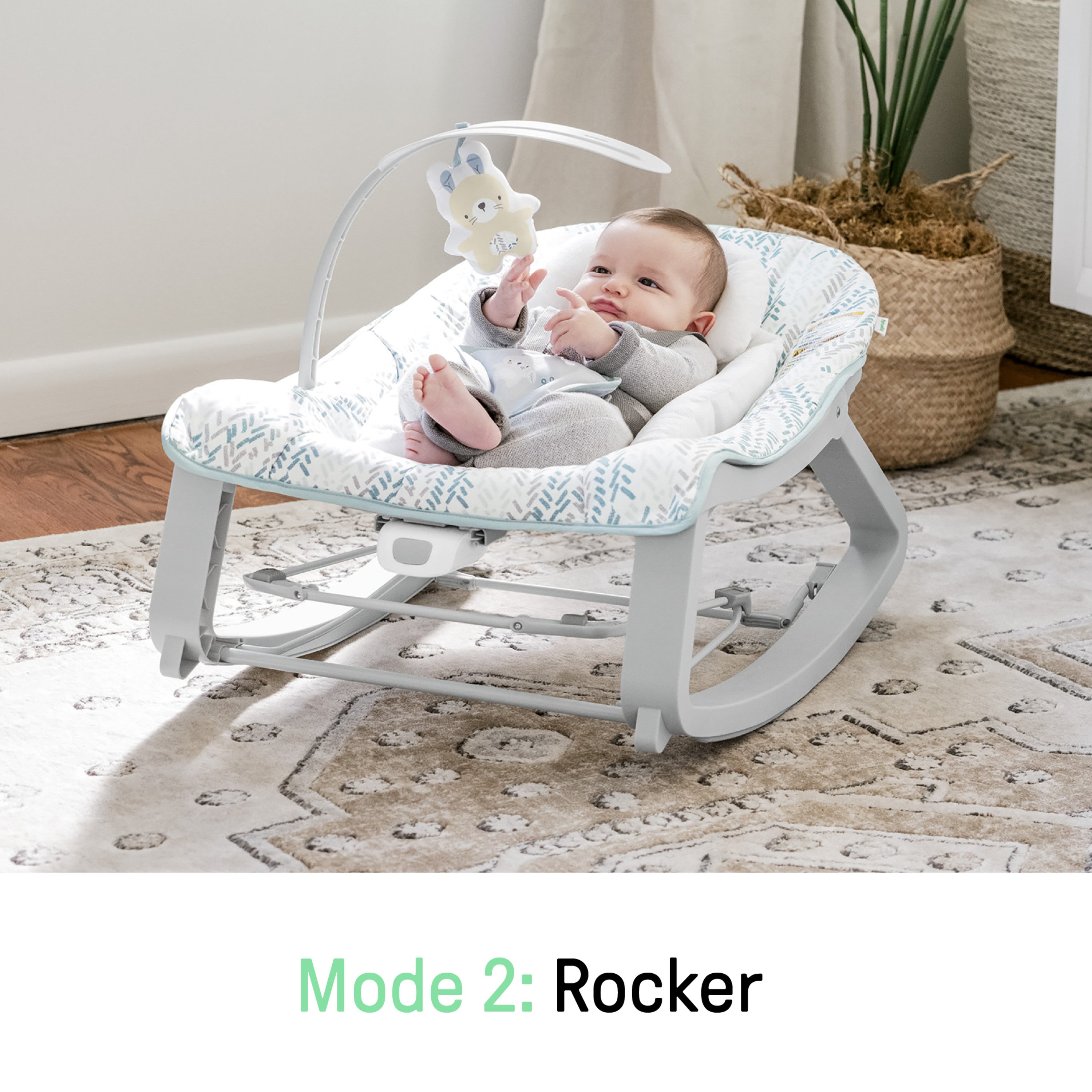 Ingenuity Keep Cozy 3-in-1 Grow with Me Bounce & Rock Seat - Spruce