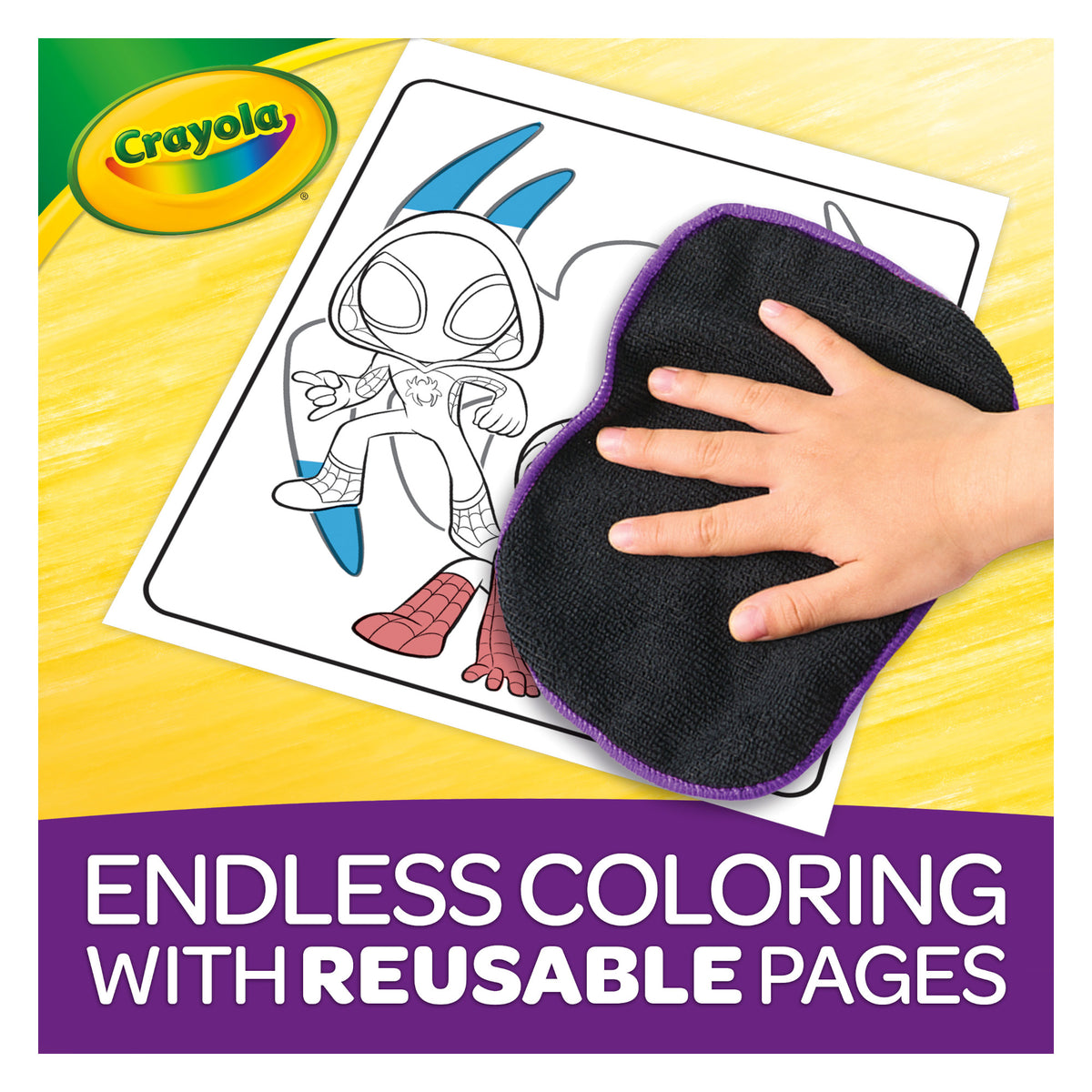 Crayola Spidey & His Amazing Friends Reusable Colouring Activity Pad – Mess-Free Kids Art