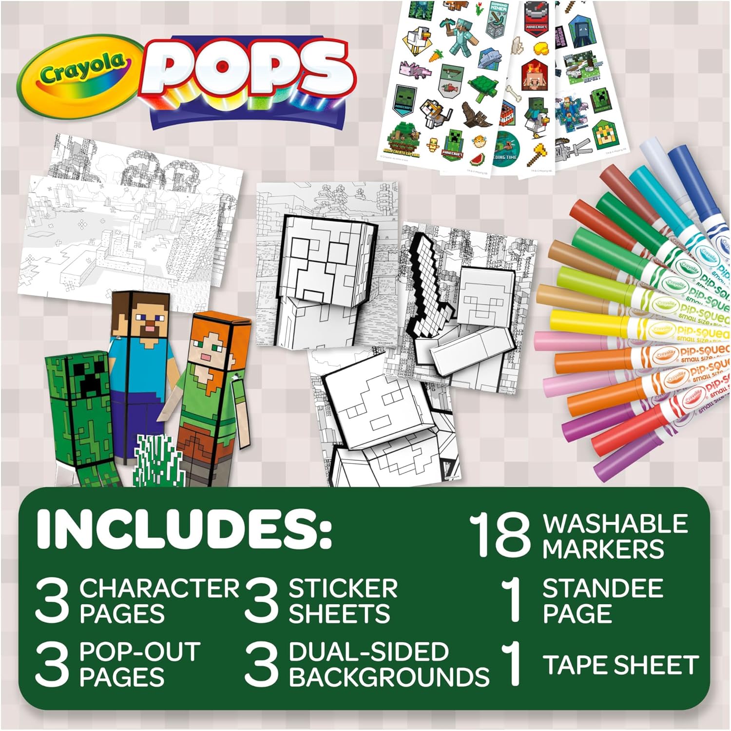 Crayola Crayola Pops 3D Activity Set - Minecraft