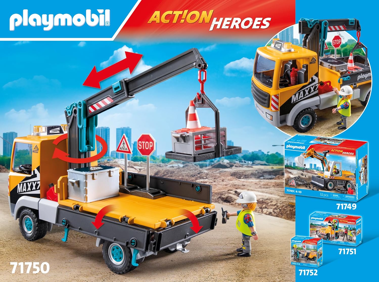 Playmobil Construction Truck with Crane (71750)