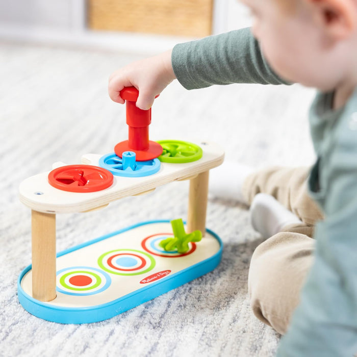 Melissa & Doug Match & Push Spinning Tops