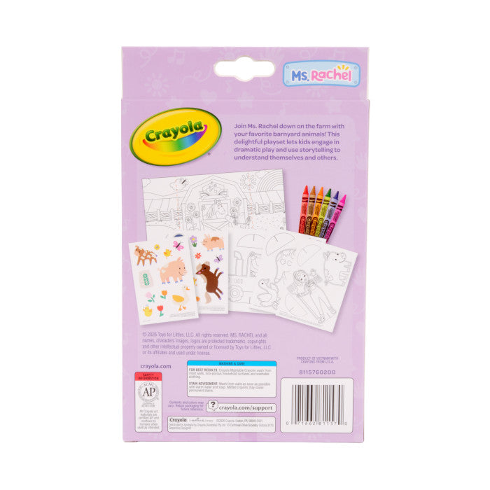 Crayola Ms. Rachel Colouring Farm Playset – Pop-Up Farm Colouring Activity for Toddlers (Ages 1+)