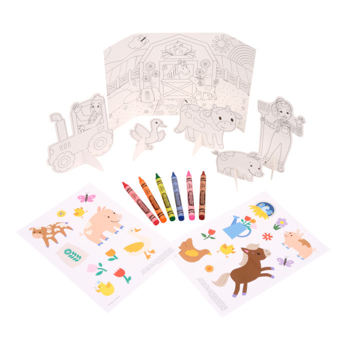 Crayola Ms. Rachel Colouring Farm Playset – Pop-Up Farm Colouring Activity for Toddlers (Ages 1+)