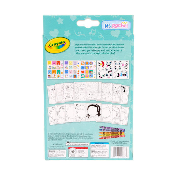 Crayola Ms. Rachel Emotions Colour & Sticker Activity Kit – Educational Feelings Activity for Toddlers (Ages 1+)