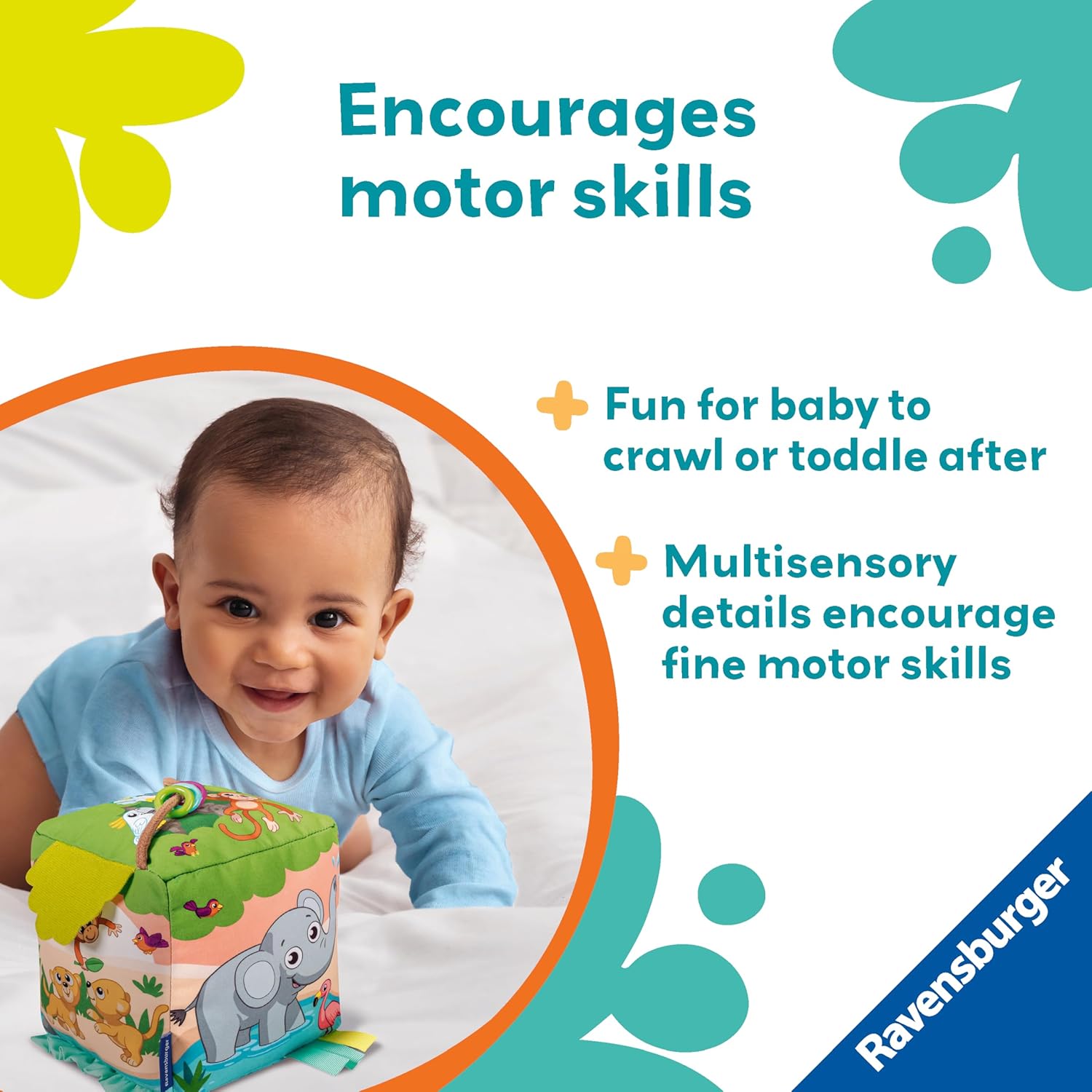 Roll & Play Sound Cube: Wild Animals