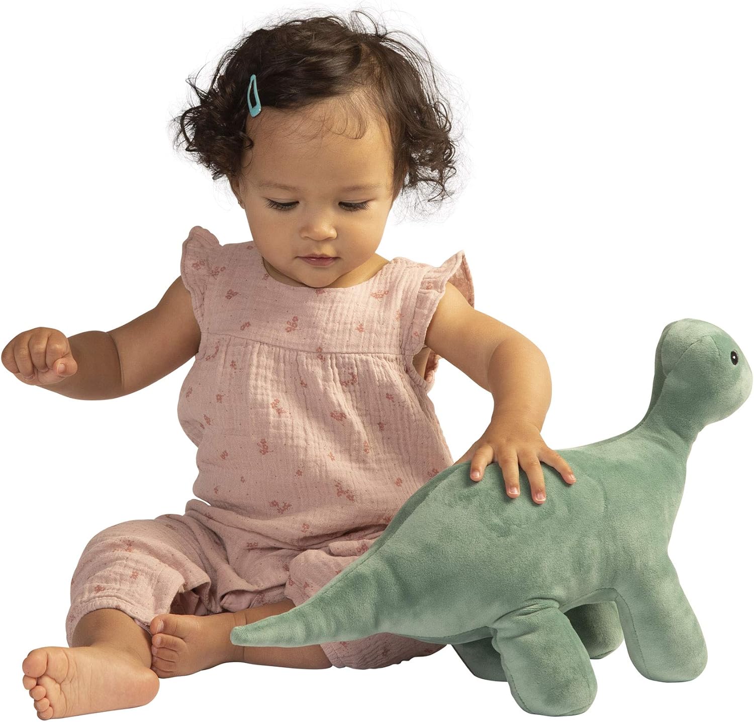 Manhattan Toy Stomper Velveteen Brontosaurus Dinosaur 7" – Ultra-Soft Stuffed Dino Plush