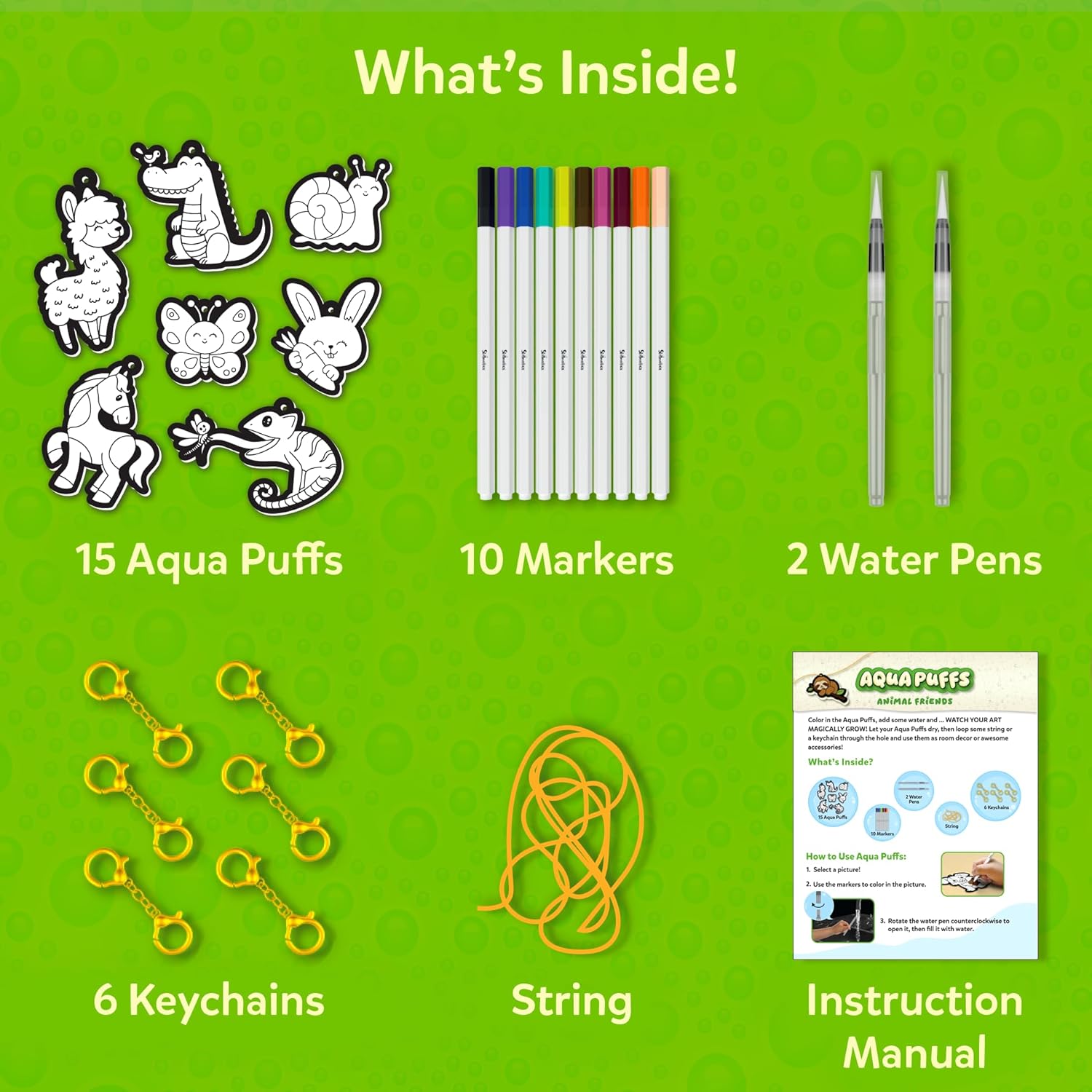 Skillmatics Aqua Puffs: Animals – Water-Activated Colour & Craft Activity